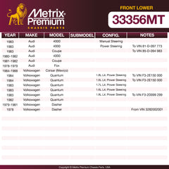 Metrix Premium Chassis Parts Front Lower Ball Joint 33356MT OEM fit auto parts