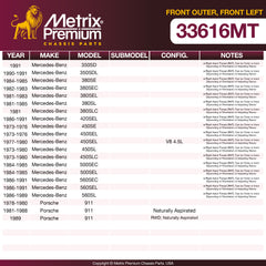 Metrix Premium Front Outer Tie Rod End 33616MT aftermarket car parts