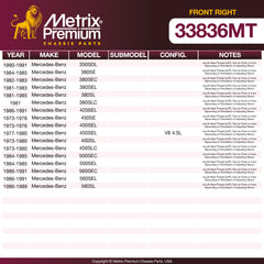Metrix Premium Front Right Tie Rod End 33836MT aftermarket car parts