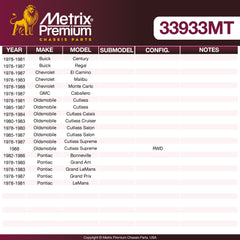Metrix Premium Chassis Parts Center Link 33933MT aftermarket car parts
