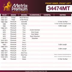 Metrix Premium Chassis Parts suspension steering brake parts