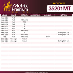 Metrix Premium Chassis Parts Front Left Stabilizer Bar Link 35201MT OEM fit auto parts