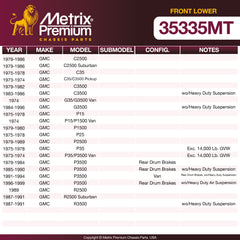 Metrix Premium Chassis Parts suspension steering brake parts