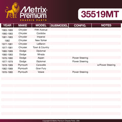 Metrix Premium Chassis Parts Pitman Arm 35519MT aftermarket car parts