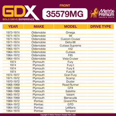 Front Stabilizer Bar Link Kit 35579MG