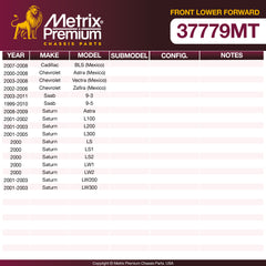 Metrix Premium Chassis Parts Front Lower Forward Control Arm Bushing 37779MT aftermarket car parts