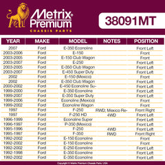 Metrix Premium Front Left Tie Rod End Adjusting Sleeve 38091MT OEM fit auto parts fitment compability