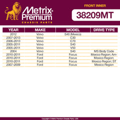 Metrix Premium Front Inner Tie Rod End 38209MT OEM fit auto parts fitment compability