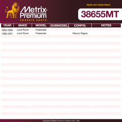 Metrix Premium Chassis Parts Rear Left; Rear Right Trailing Arm 38655MT OEM fit auto parts