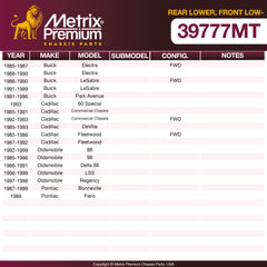 Metrix Premium Rear Lower Ball Joint 39777MT OEM fit spare parts