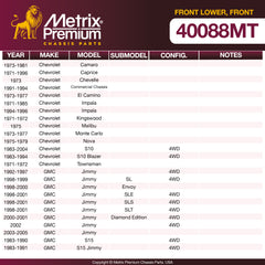 Metrix Premium Chassis Parts Front Lower Forward Control Arm Bushing 40088MT suspension steering brake parts