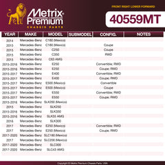 Metrix Premium Chassis Parts Front Right Lower Forward Control Arm and Ball Joint Assembly 40559MT OEM fit auto parts