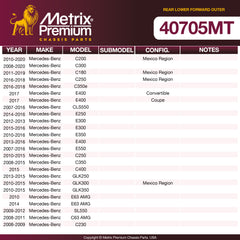 Metrix Premium Chassis Parts Rear Lower Forward Outer Control Arm Bushing 40705MT OEM fit auto parts