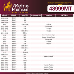 Metrix Premium Chassis Parts Rear Left Forward; Rear Right Forward Trailing Arm Bushing 43999MT aftermarket car parts