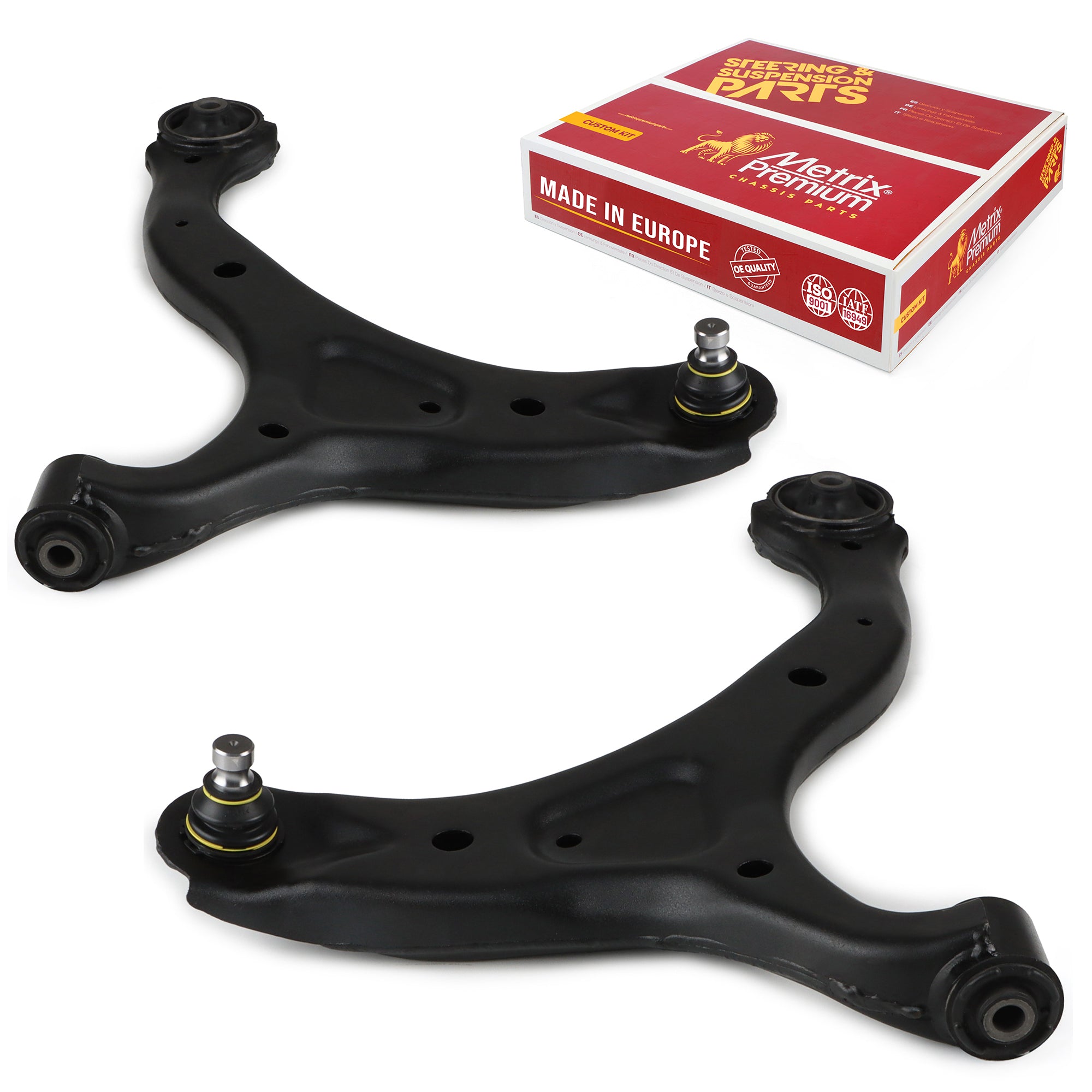 Metrix Premium Chassis Parts Front Left & Right Lower Control Arm and Ball Joint Assembly Kit 91471MT OEM fit auto parts