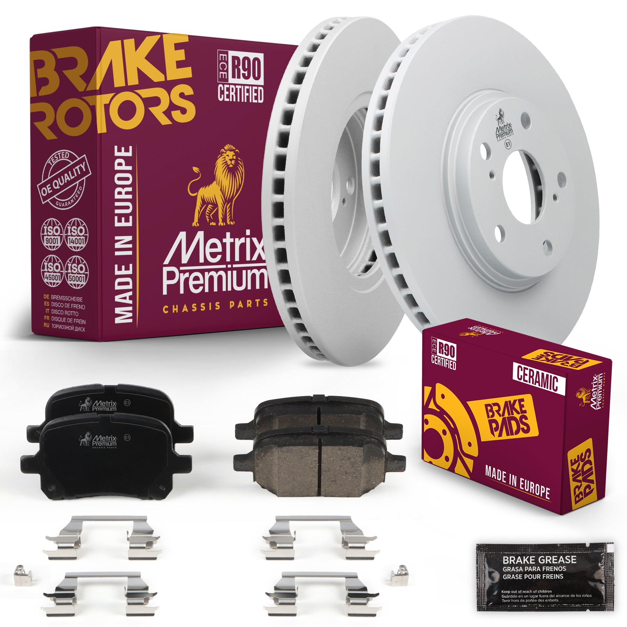 Metrix Premium Chassis Parts Front Brake Kit 91615MT OEM fit auto parts