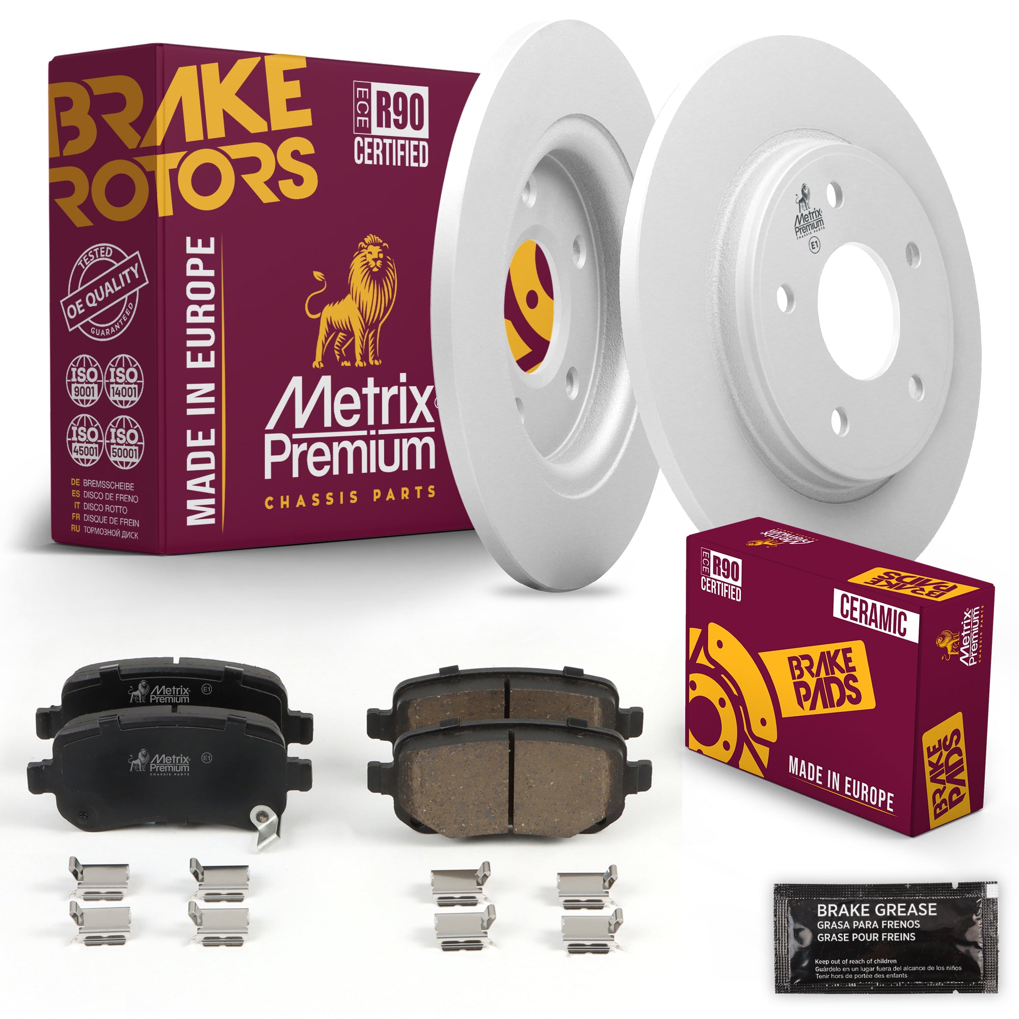Metrix Premium Chassis Parts Rear Brake Kit 91629MT OEM fit auto parts