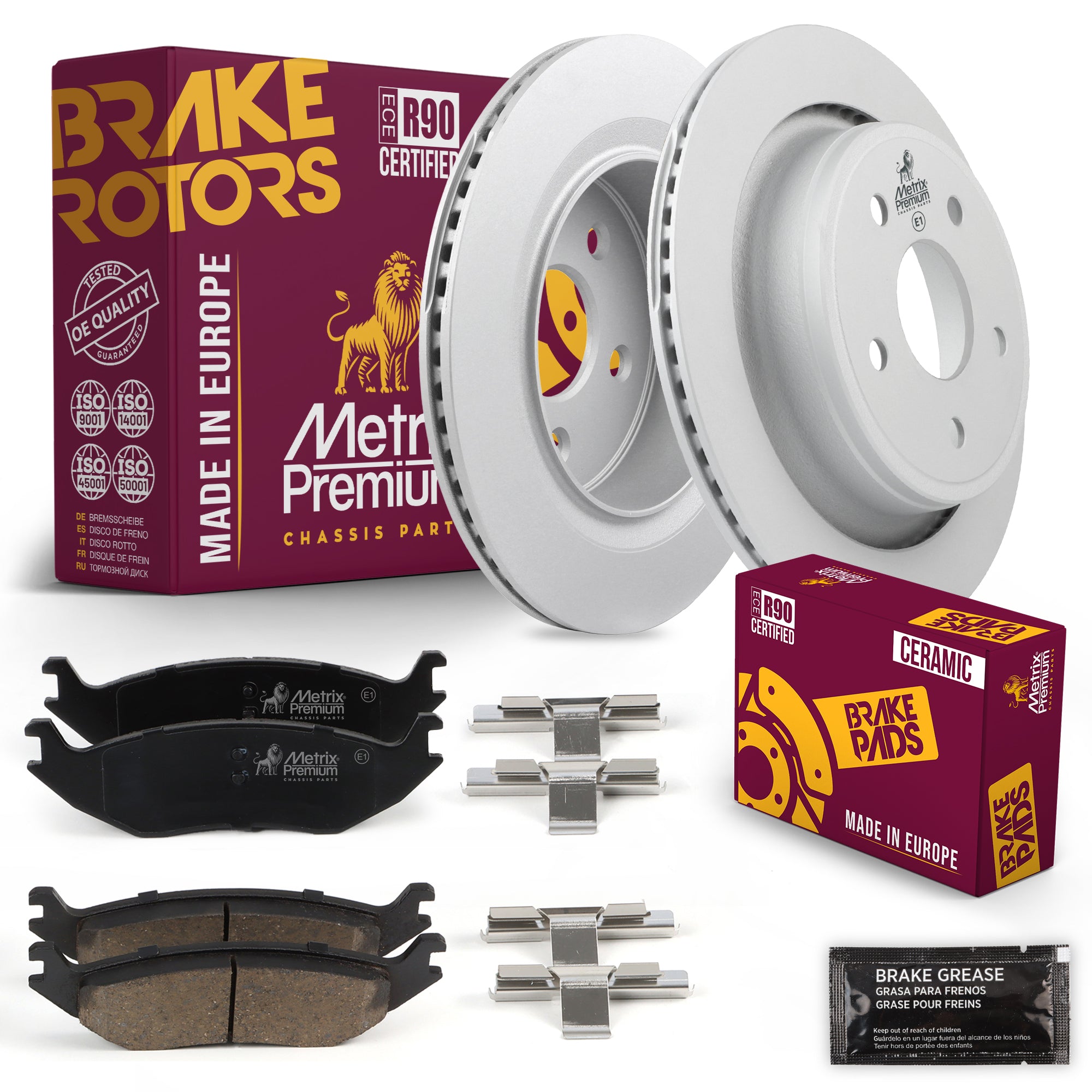 Metrix Premium Chassis Parts Rear Brake Kit 91643MT OEM fit auto parts