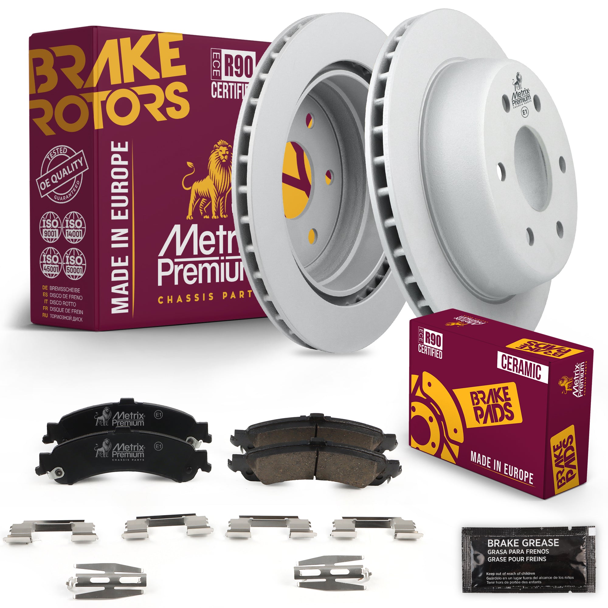 Metrix Premium Chassis Parts Rear Brake Kit 91645MT OEM fit auto parts