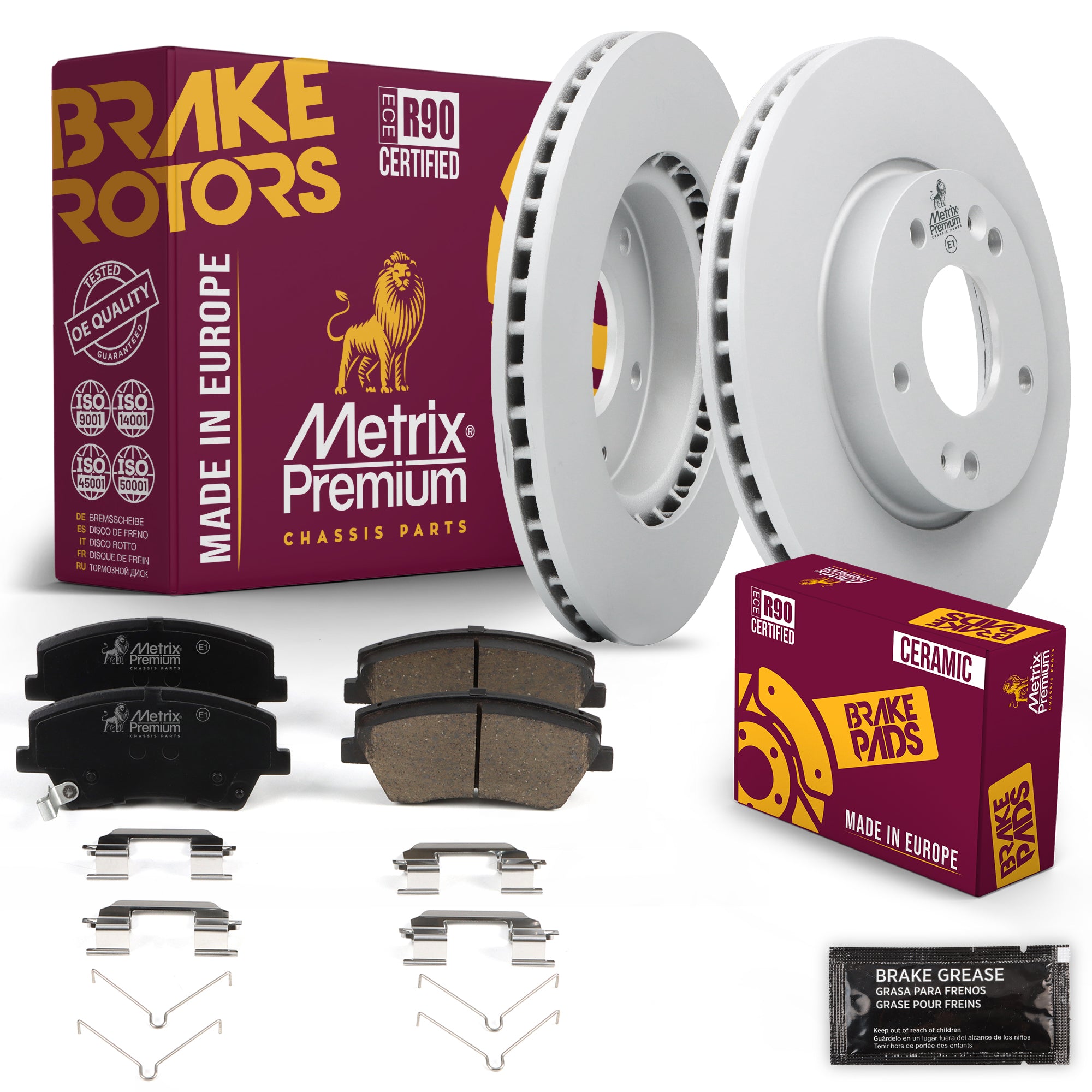 Metrix Premium Chassis Parts Front Brake Kit 91672MT OEM fit auto parts
