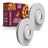 Metrix Premium Chassis Parts 2 PC Front Disc Brake Rotor Kit 91733MT OEM fit auto parts