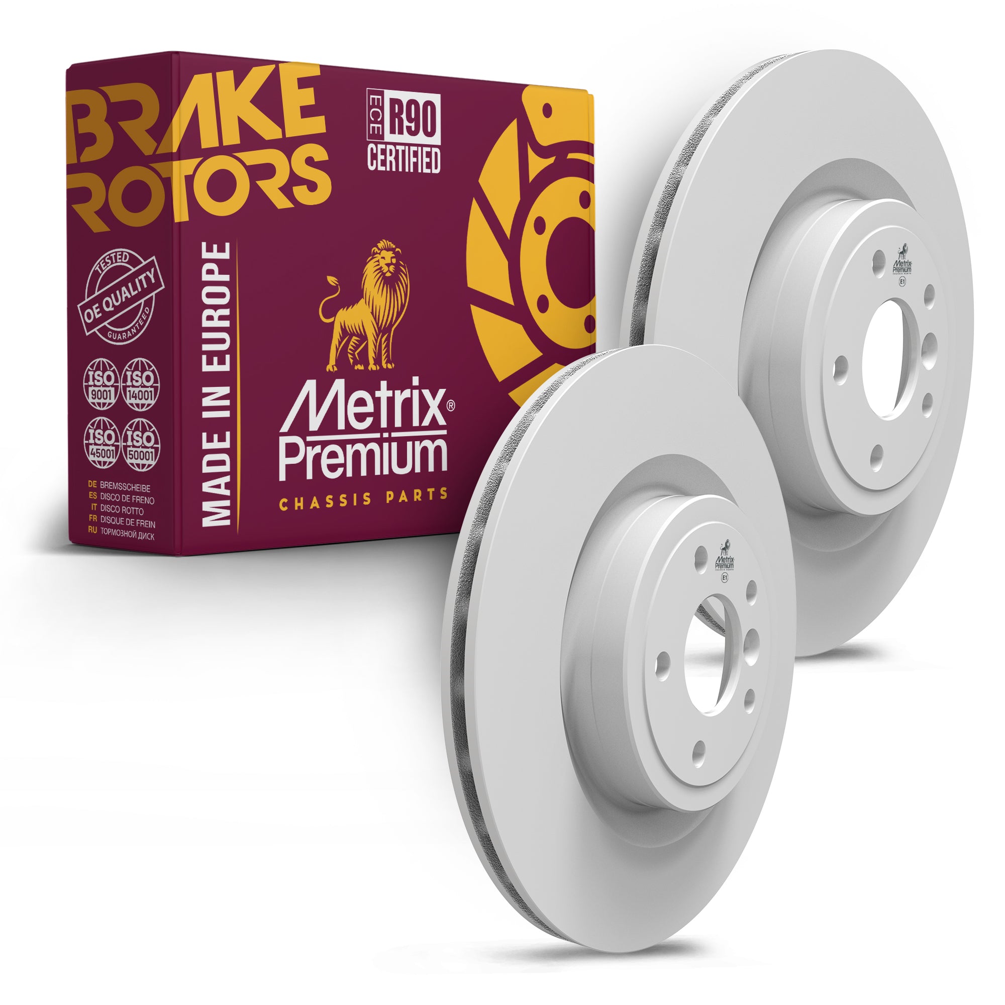 Metrix Premium Chassis Parts Rear Disc Brake Rotor Kit 91756MT OEM fit auto parts