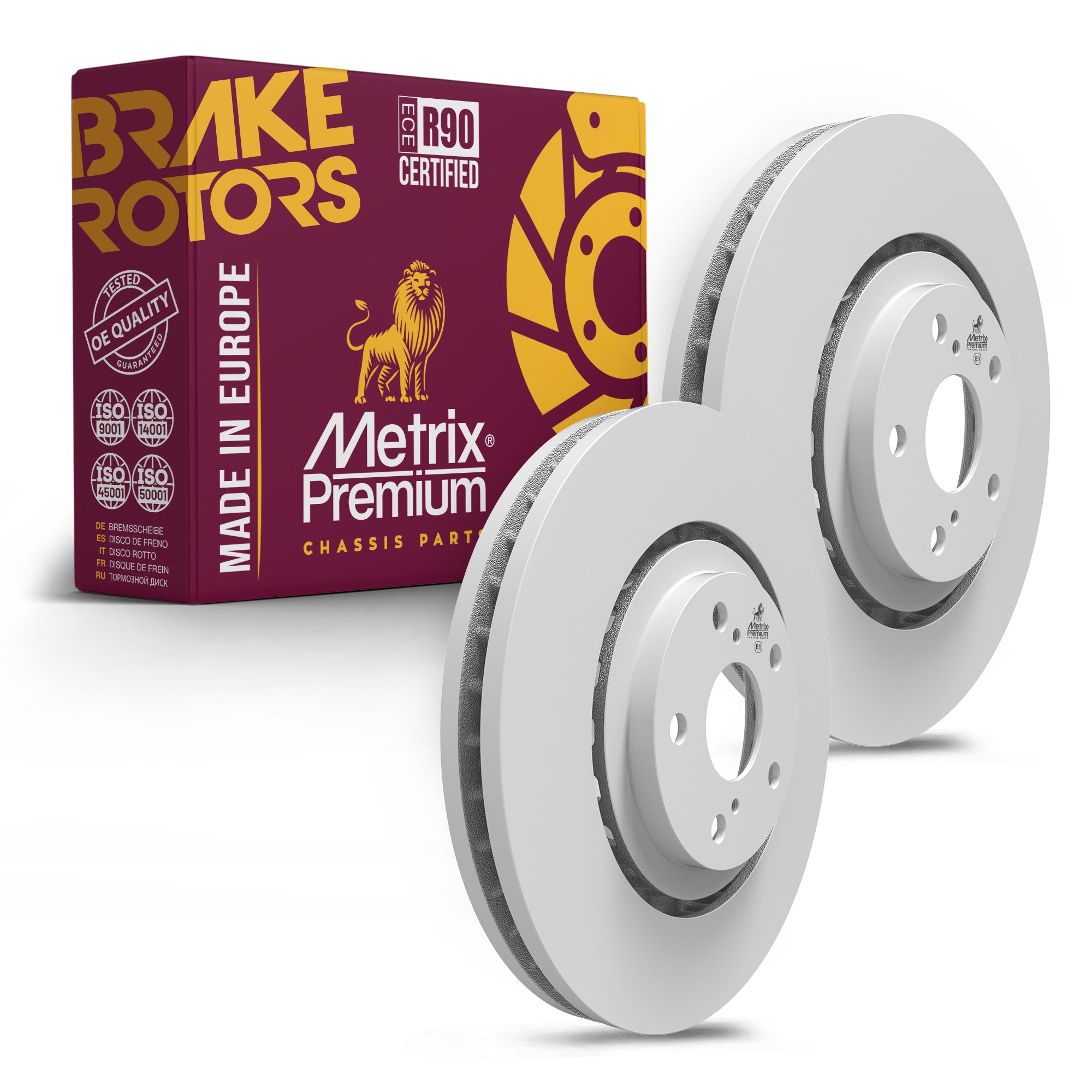 Metrix Premium Chassis Parts Front Disc Brake Rotor Kit 91822MT OEM fit auto parts