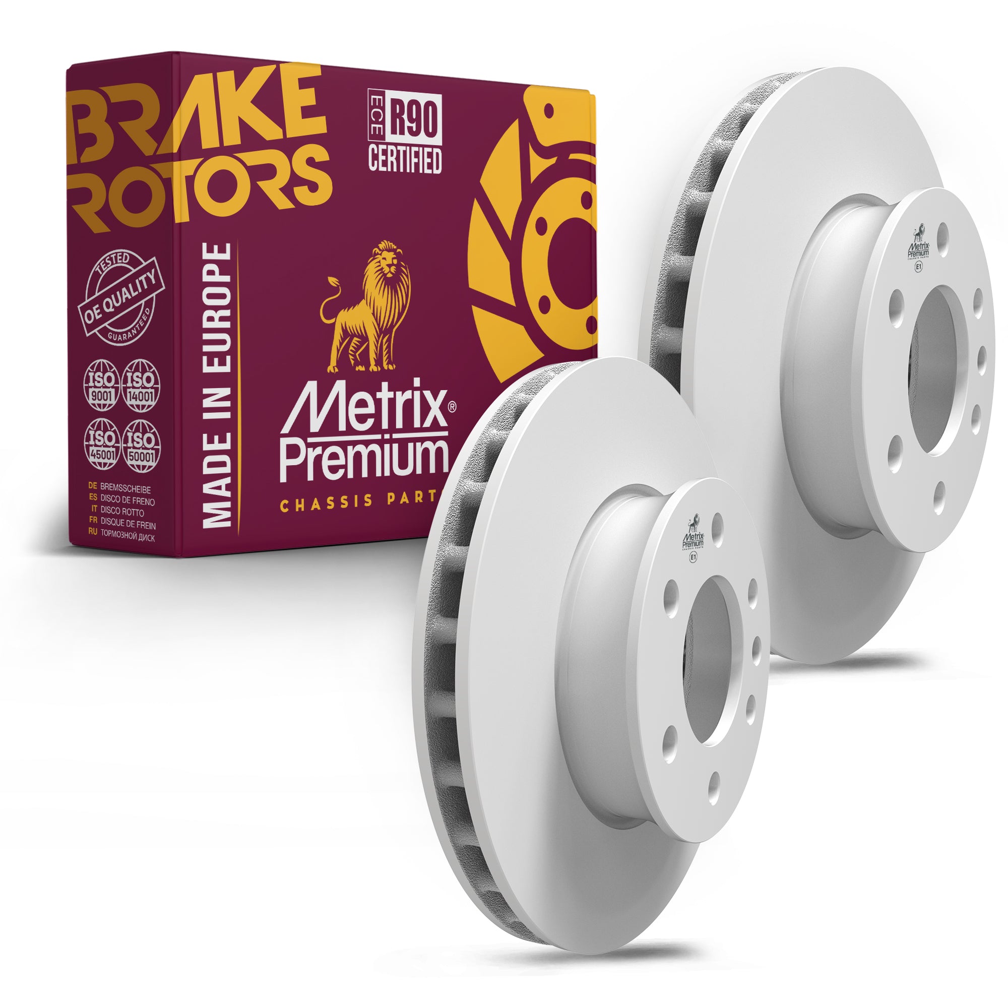Metrix Premium Chassis Parts Front Disc Brake Rotor Kit 92105MT OEM fit auto parts