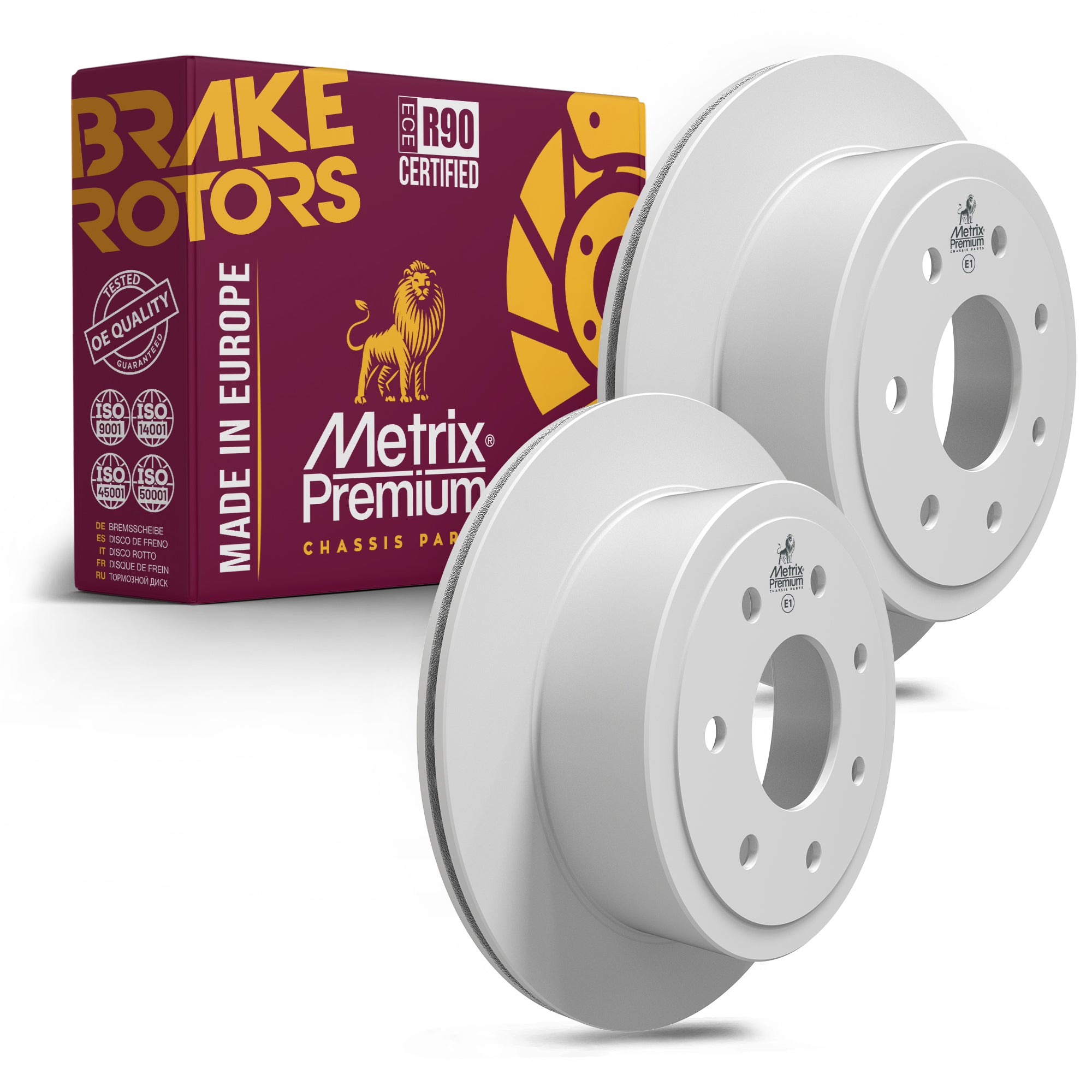 Metrix Premium Rear Disc Brake Rotor Kit 92194MT OEM fit auto parts