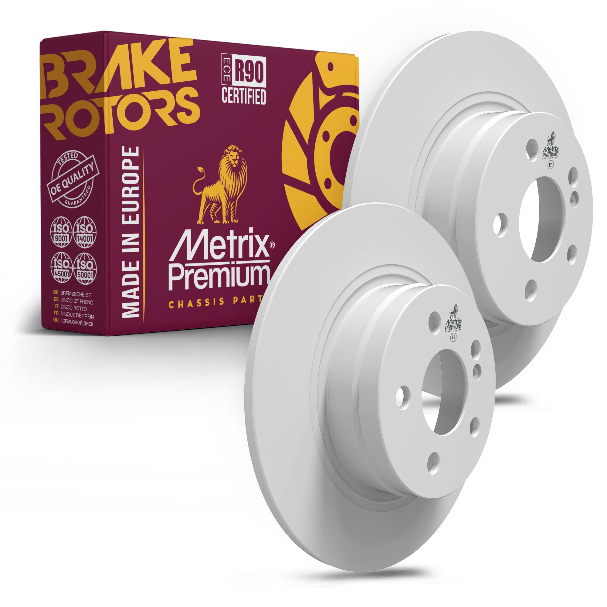 Metrix Premium Rear Disc Brake Rotor Kit 92218MT OEM fit auto parts