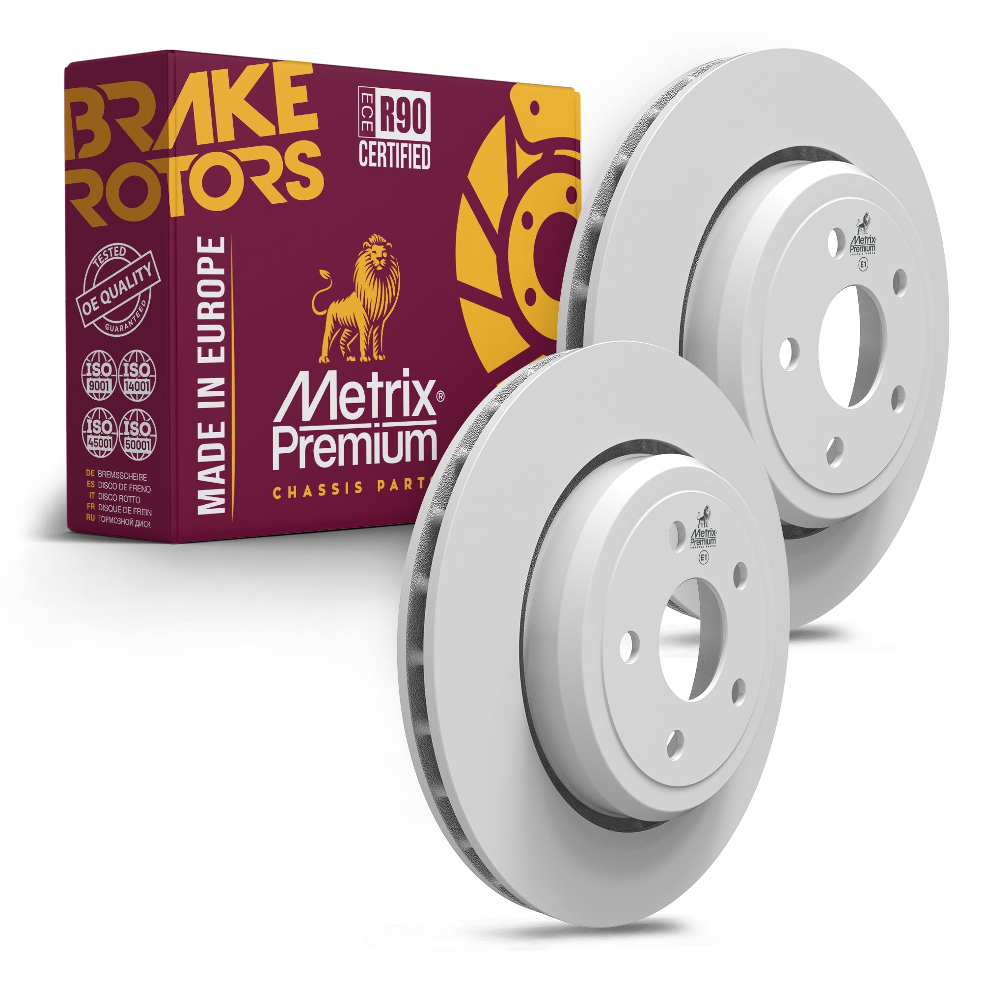 Metrix Premium Rear Disc Brake Rotor Kit 92229MT OEM fit auto parts