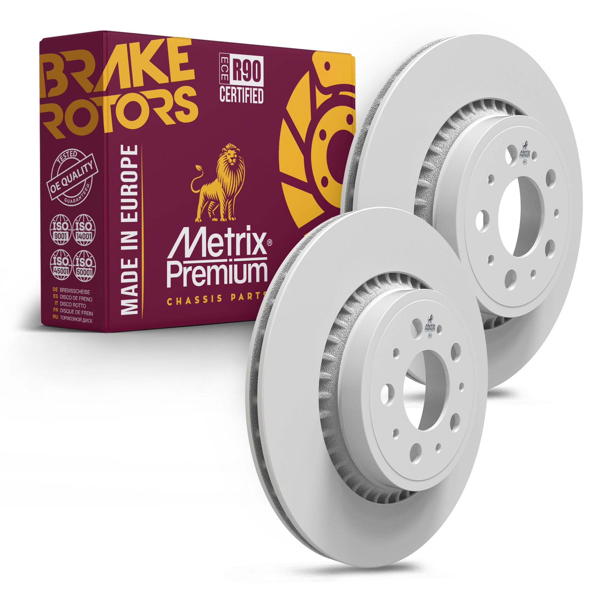 Metrix Premium Rear Disc Brake Rotor Kit 92240MT OEM fit auto parts
