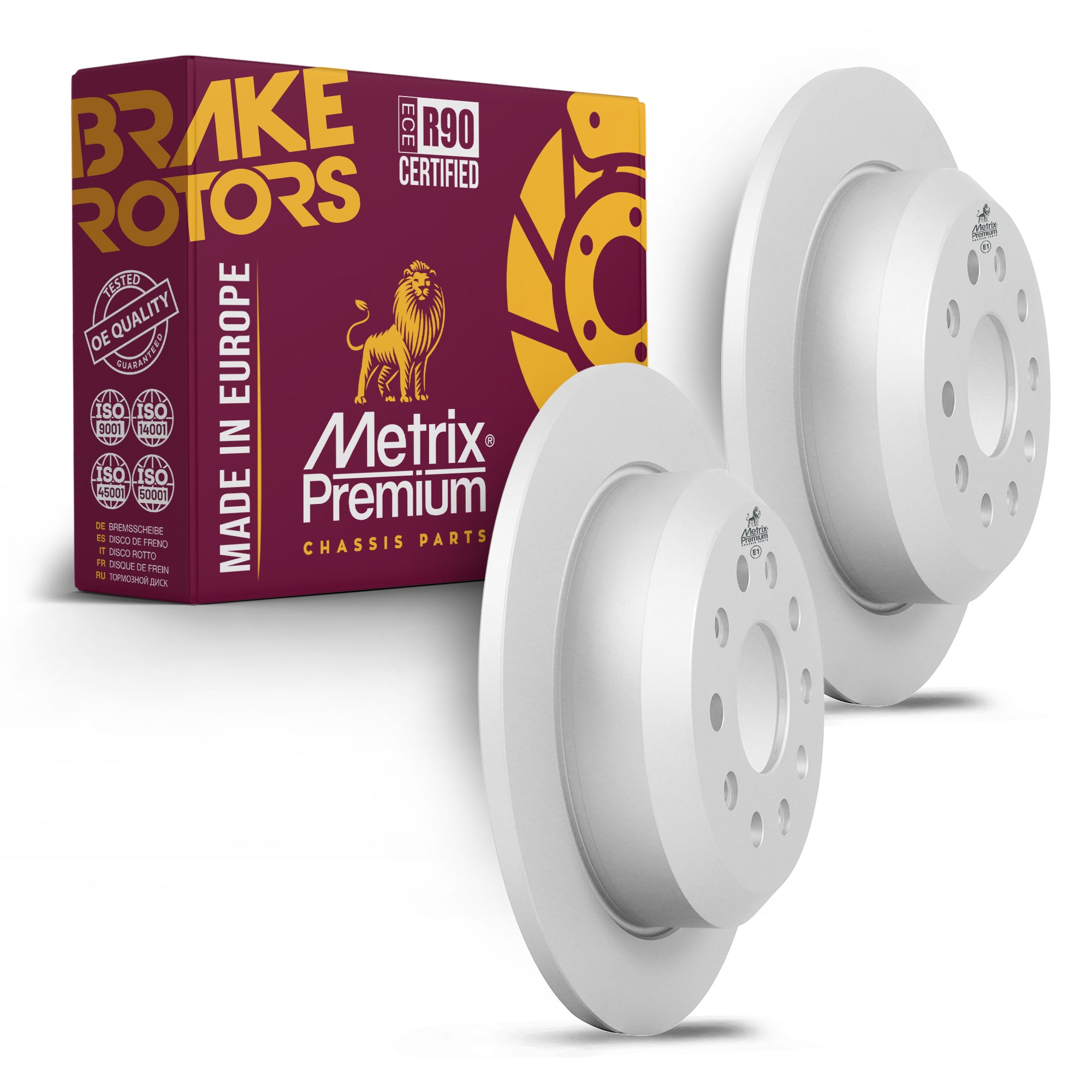 Metrix Premium Rear Disc Brake Rotor Kit 92297MT OEM fit auto parts