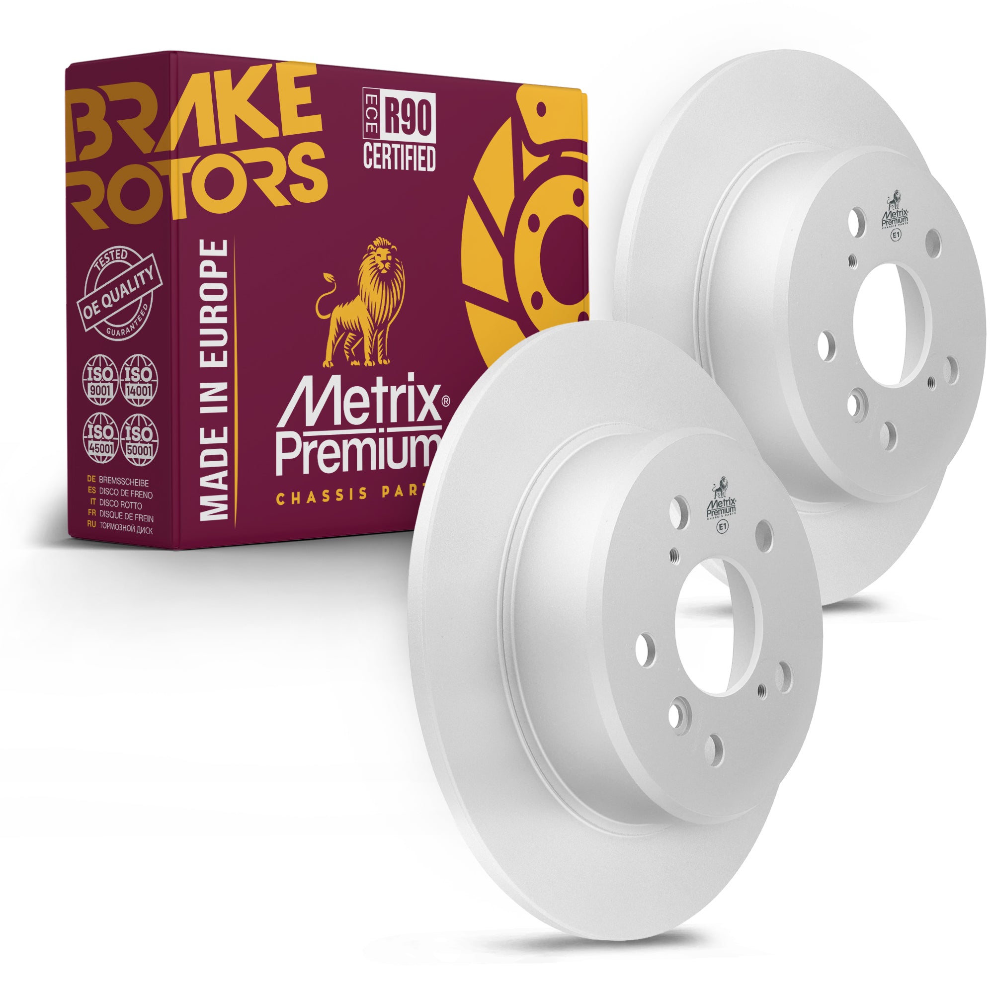 Metrix Premium Rear Disc Brake Rotor Kit 92313MT OEM fit auto parts