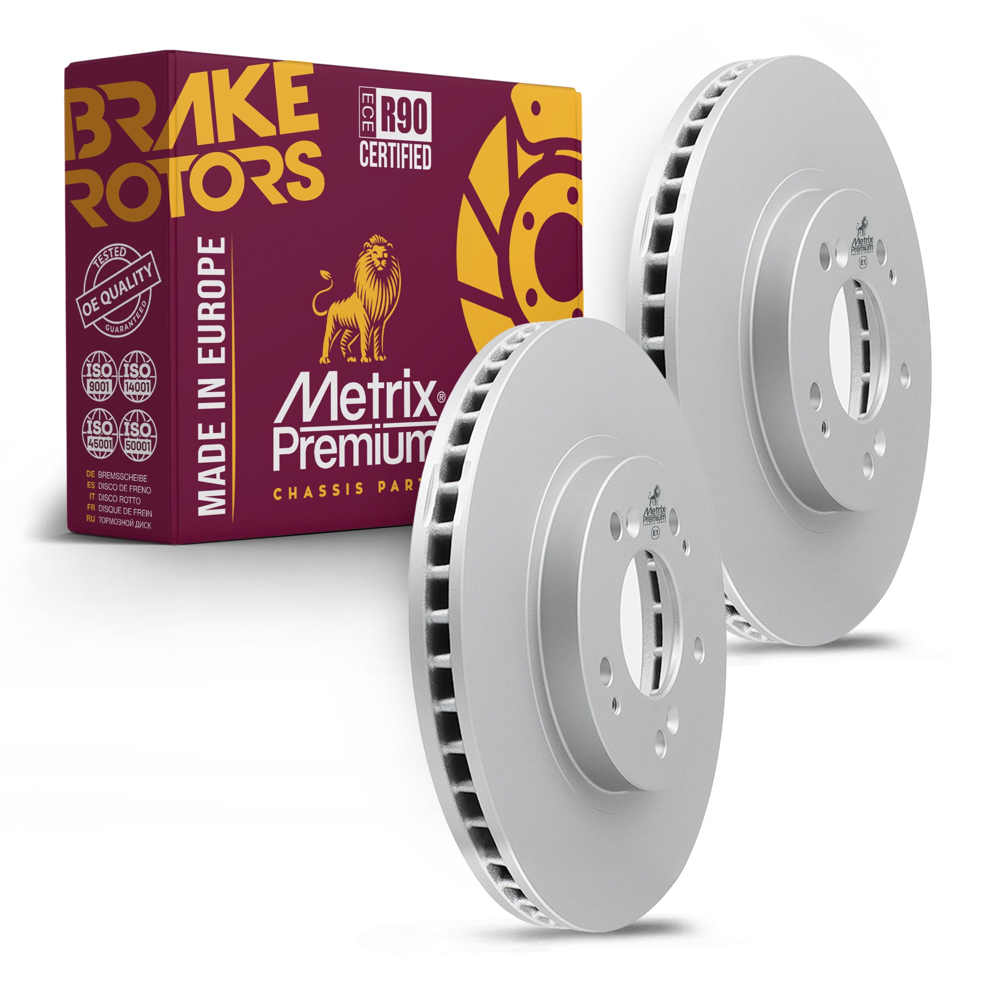 Metrix Premium Front Disc Brake Rotor Kit 92455MT OEM fit auto parts