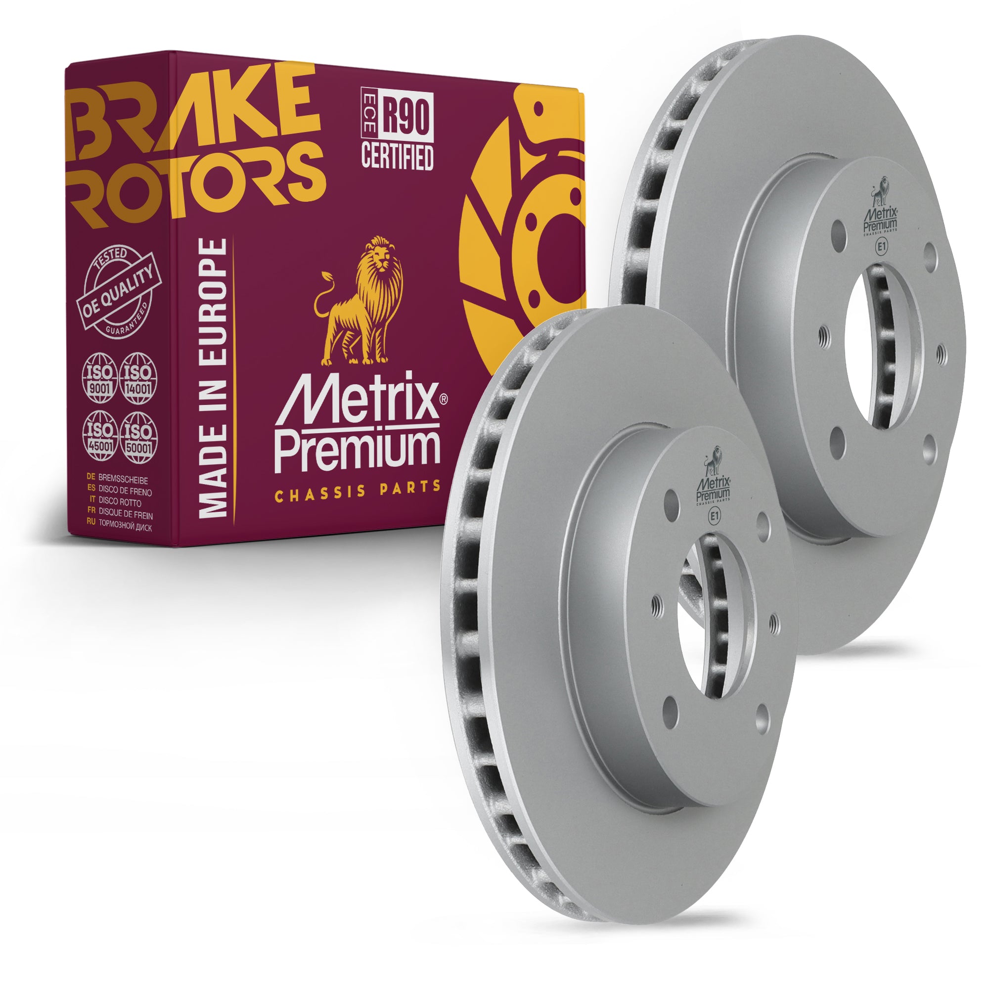 Metrix Premium Front Disc Brake Rotor Kit 92504MT OEM fit auto parts