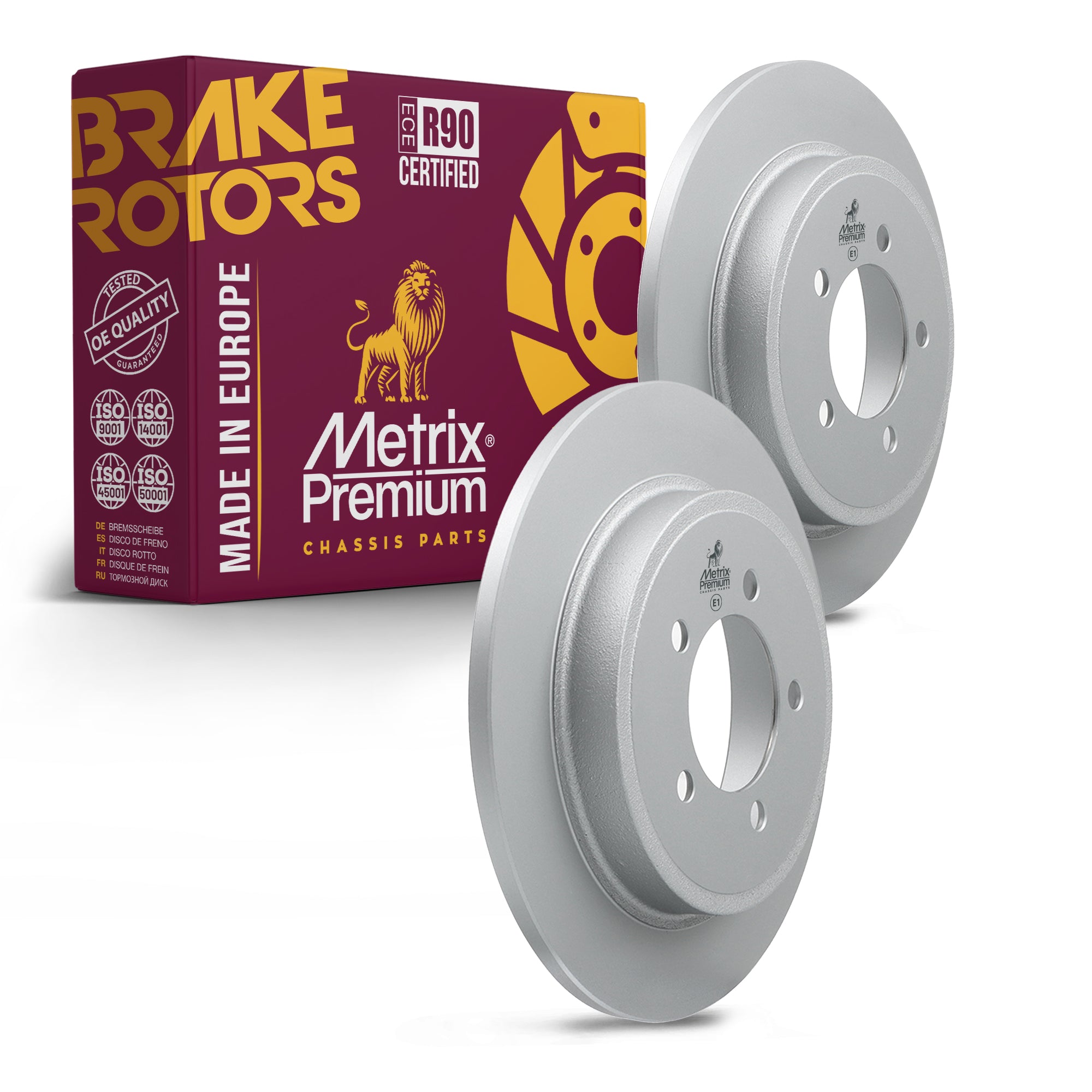 Metrix Premium Rear Disc Brake Rotor Kit 92548MT OEM fit auto parts