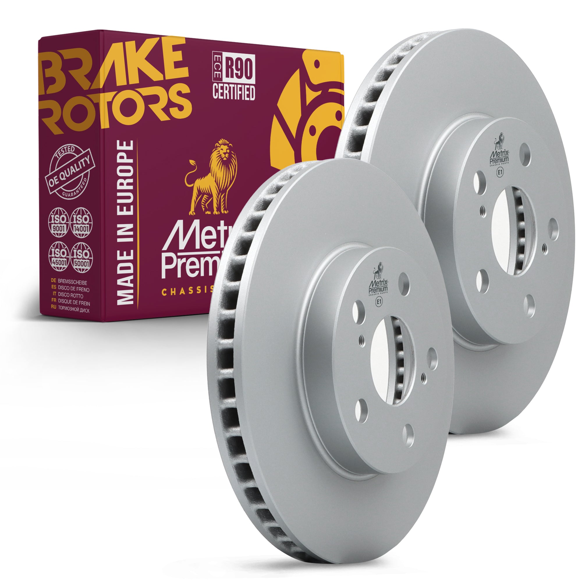 Metrix Premium Front Disc Brake Rotor Kit 92645MT OEM fit auto parts