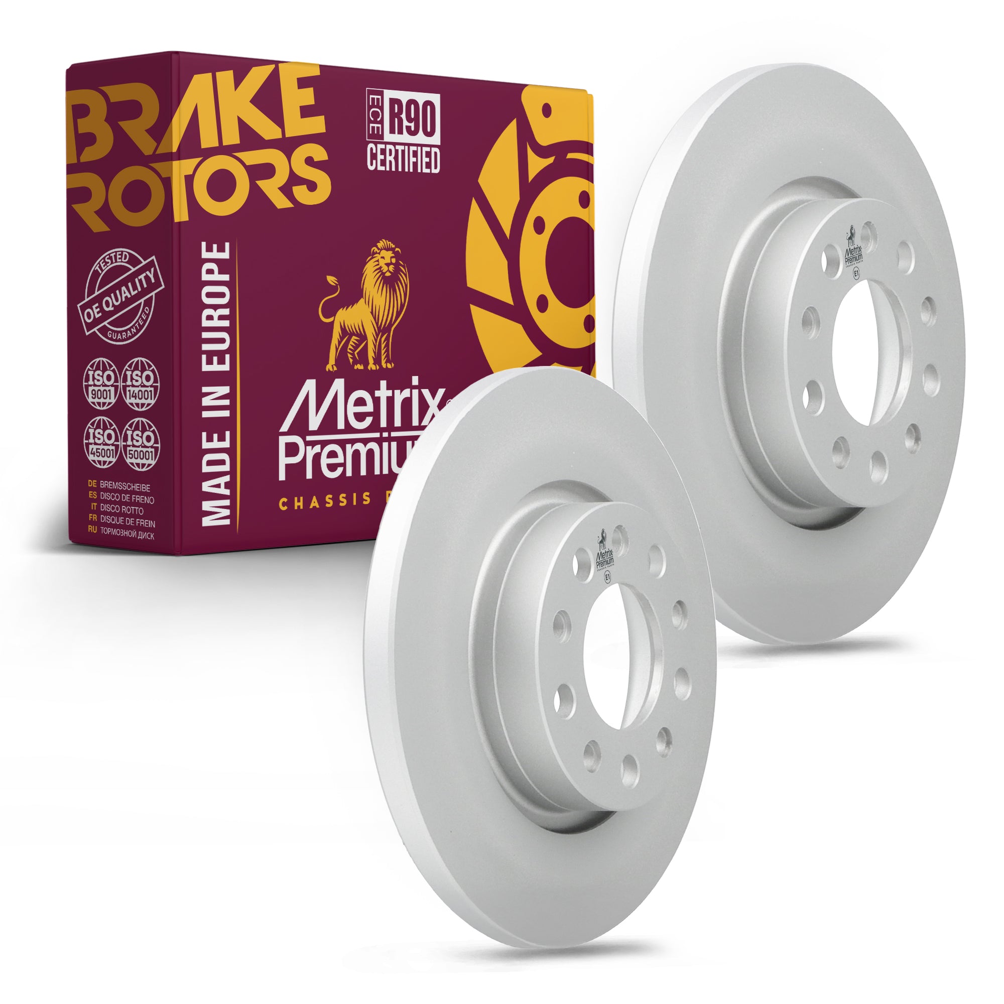 Metrix Premium Rear Disc Brake Rotor Kit 92668MT OEM fit auto parts