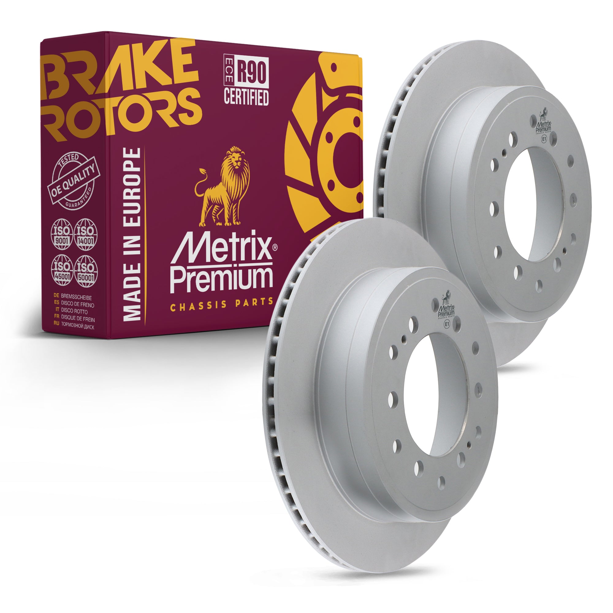 Metrix Premium Rear Disc Brake Rotor Kit 92725MT OEM fit auto parts