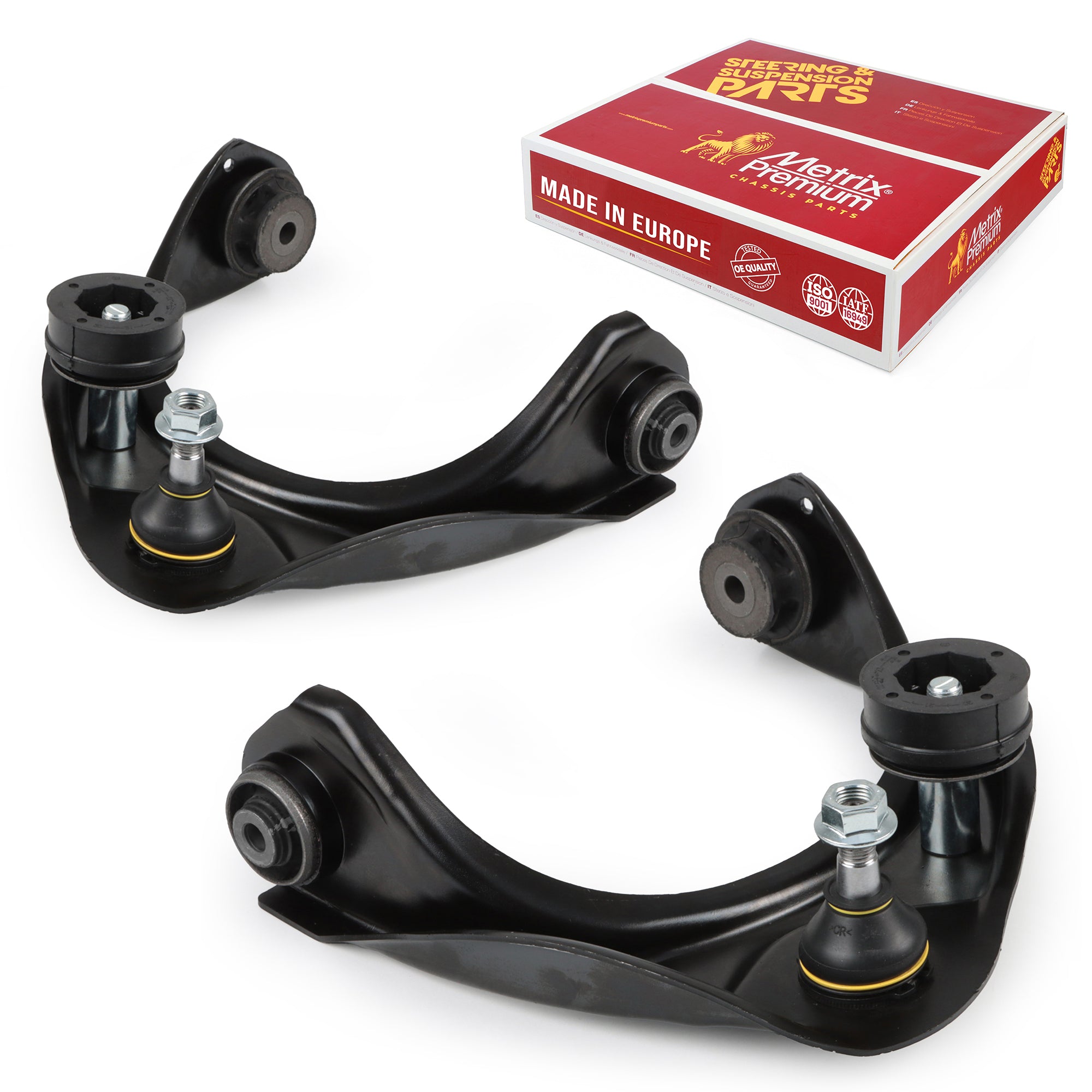 Metrix Premium Chassis Parts 2 PC Front Left & Right Upper Control Arm and Ball Joint Assembly Kit 95218MT OEM fit auto parts