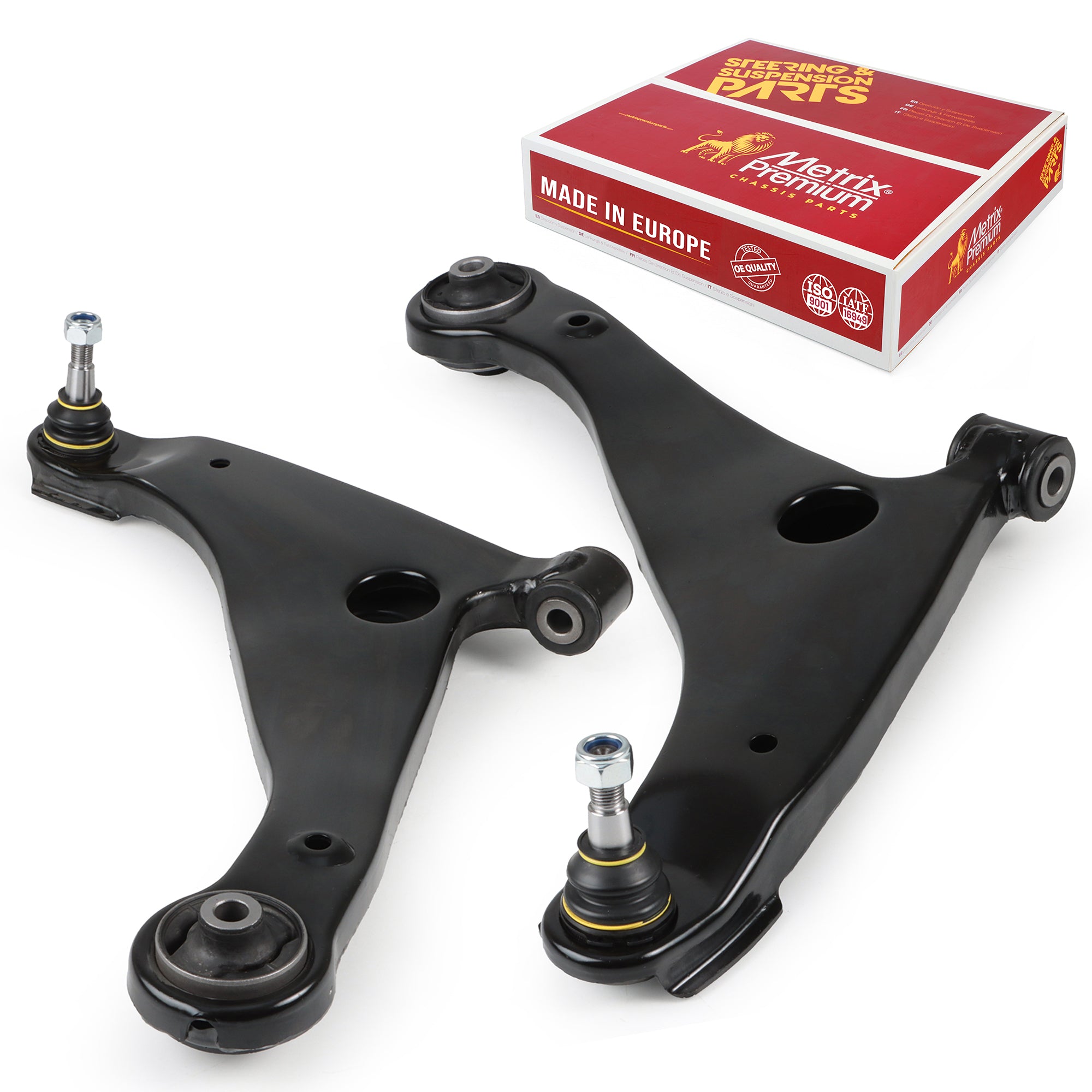 Metrix Premium Chassis Parts Front Left & Right Lower Control Arm and Ball Joint Assembly Kit 95334MT for MITSUBISHI