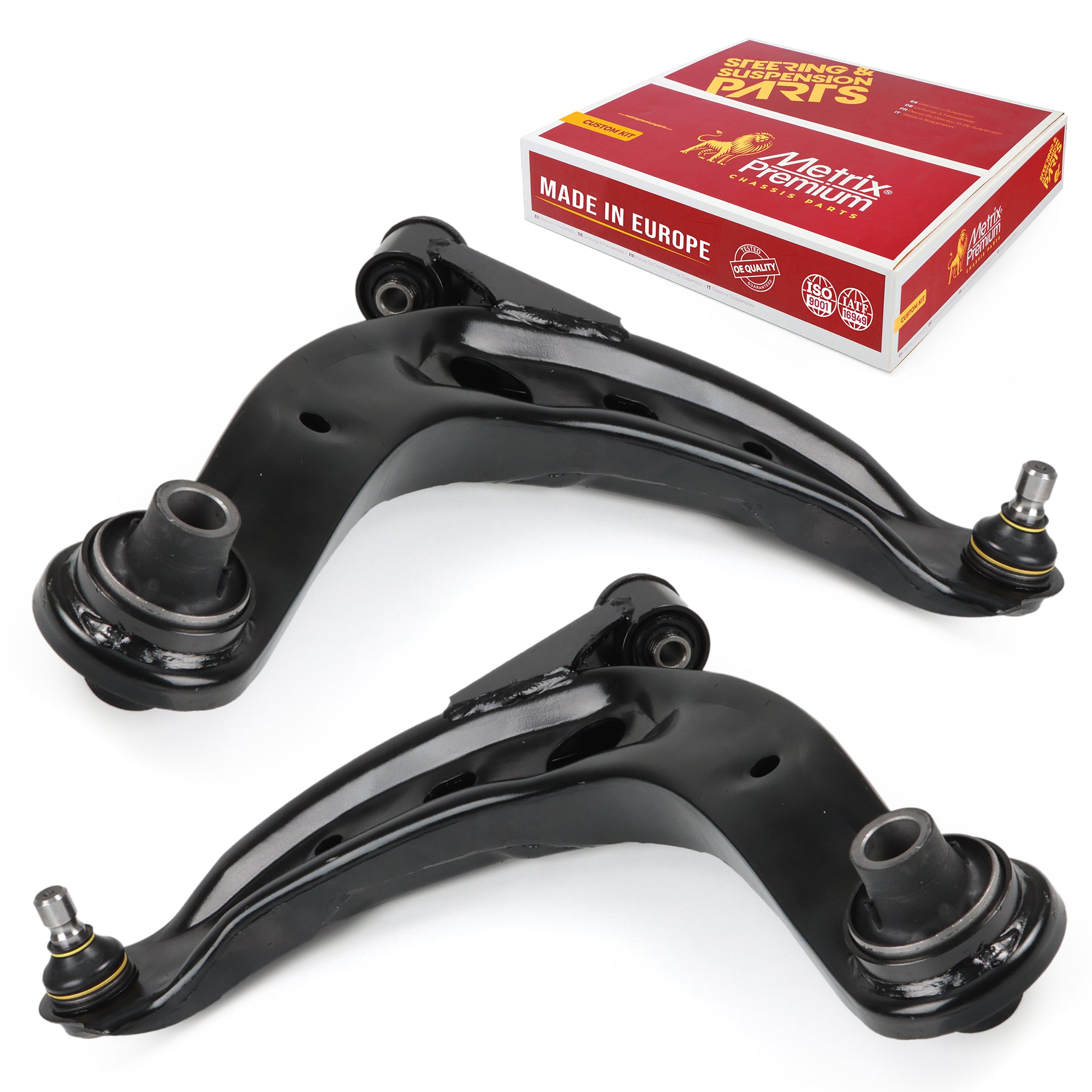 Metrix Premium Chassis Parts 2 PC Front Left & Right Lower Control Arm and Ball Joint Assembly Kit 95608MT OEM fit auto parts