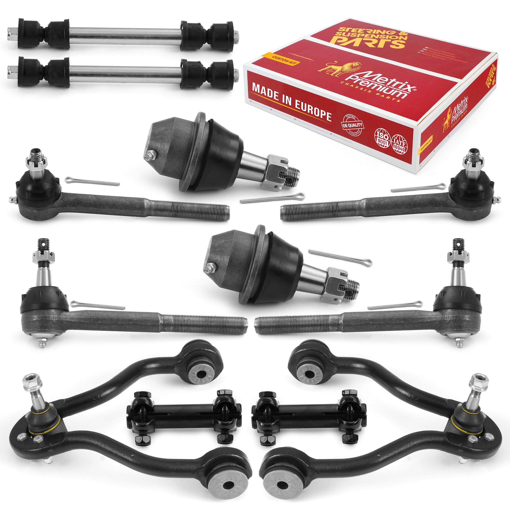 Metrix Premium Front End 12 PC Suspension Kit 95876MT for Cadillac, Chevrolet, GMC aftermarket spare parts