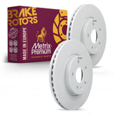 Metrix Premium Chassis Parts - 10.87 inch (276mm) 2 PC Front Coated Vented Disc Brake Rotor Fits 2011-2019 Chevrolet Cruze, 2012-2020 Sonic, 16 Cruze Limited, 2016-19 Volt, 17-23 Bolt EV, Bolt EUV