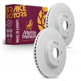 Metrix Premium Chassis Parts - 11.65 inch (296mm) 2 PC Front Coated Vented Disc Brake Rotor Fits 1999-2003 Lexus RX300, 2002-2004 Toyota Camry, 2004-2006 Lexus ES330, 09.A110.11, Made in Europe