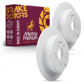Metrix Premium Chassis Parts - 12.01 inch (305mm) 2 PC Rear Coated Solid Disc Brake Rotor Fits 2013-2018 Acura RDX, 2014-2016 Honda CR-V, Replacement 08.A355.11, Made in Europe