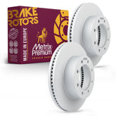 Metrix Premium Chassis Parts - 14.29 inch (363mm) 2 PC Front Coated Vented Disc Brake Rotor Fits 2013-2022 Ford F-350 Super Duty, 2013-2016 Ford F-450 Super Duty, 2013-2022 F-250 Super Duty
