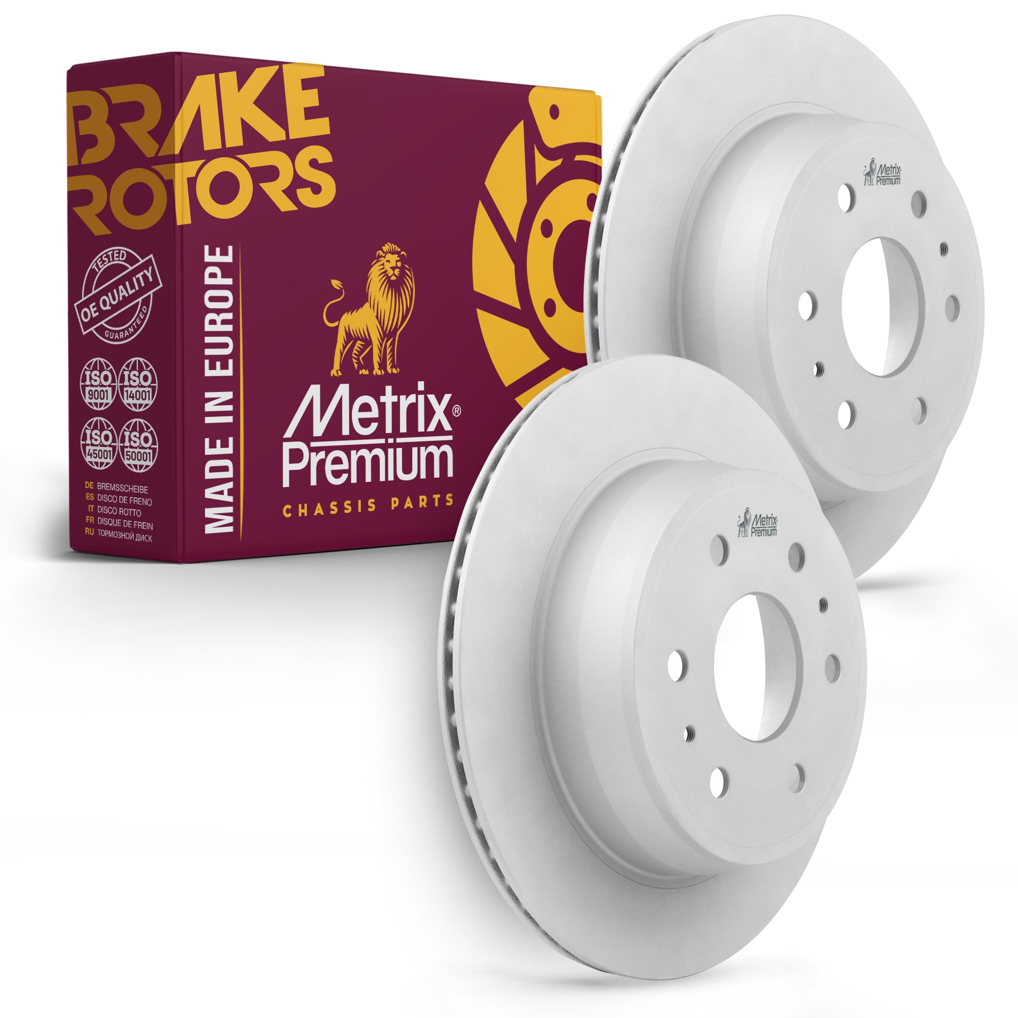Metrix Premium Chassis Parts - 13.58 inch (345mm) 2 PC Rear Coated Vented Disc Brake Rotor Fits Chevrolet Tahoe, Silverado 1500, Avalanche, Cadillac Escalade ESV, EXT, GMC Sierra 1500, Yukon XL 1500