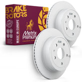 Metrix Premium Chassis Parts - 11.93 inch (303mm) 2 PC Rear Coated Vented Disc Brake Rotor Fits 2010-2017 Chevrolet Equinox, 2010-2017 GMC Terrain, Replacement 09.A629.21, Made in Europe